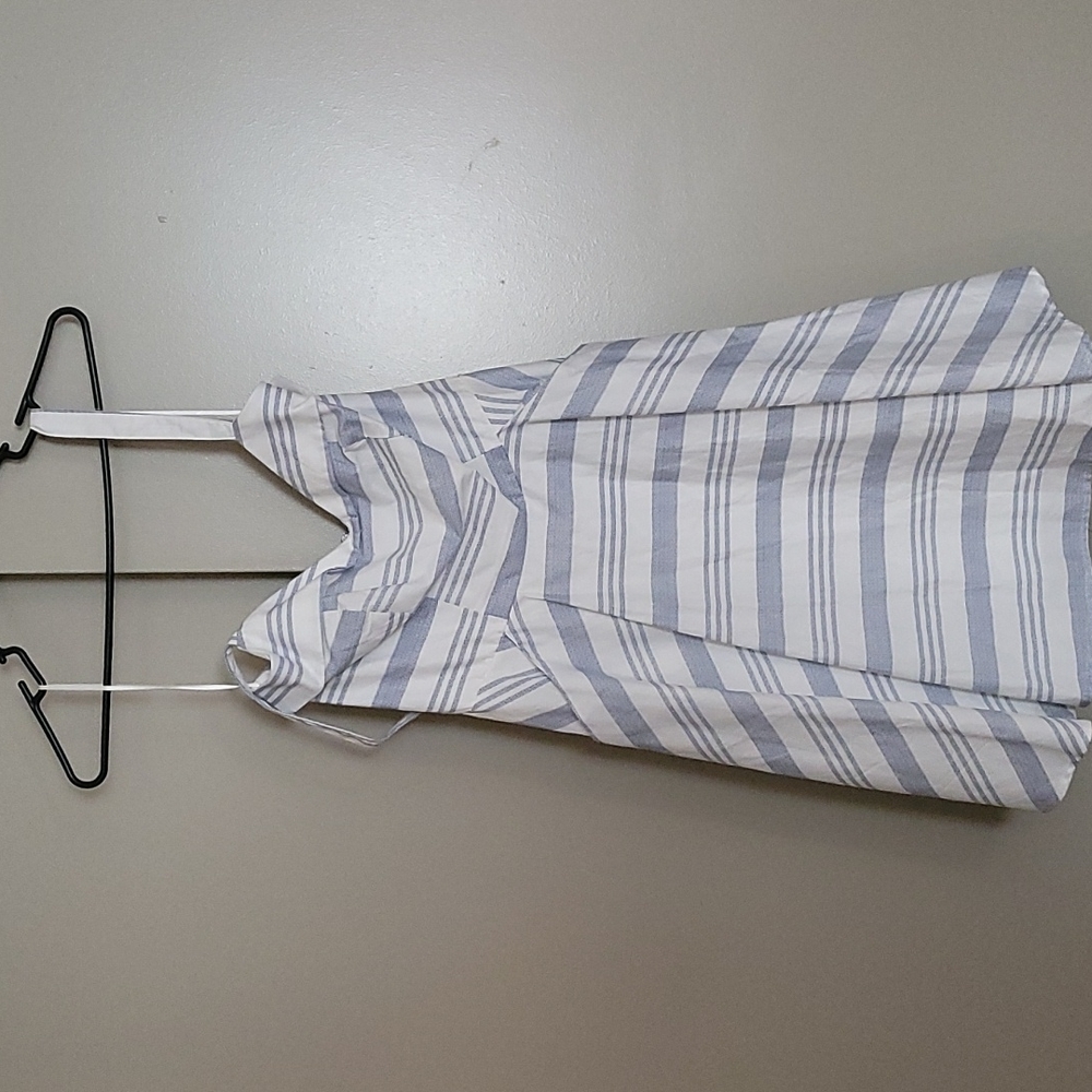Blue ane white striped dress